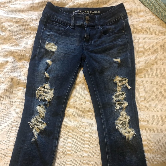 American Eagle artist crop distressed jean - Picture 2 of 6